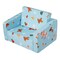 Foldable Kids Sofa 25D Foam & Peach Skin Fabric, Multi-Use Play & Nap Chair